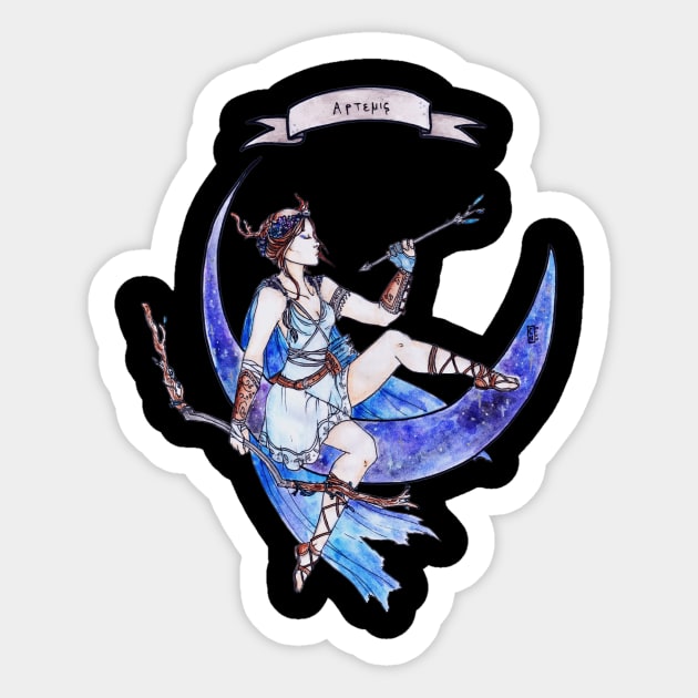 Artemis Sticker by Nenril